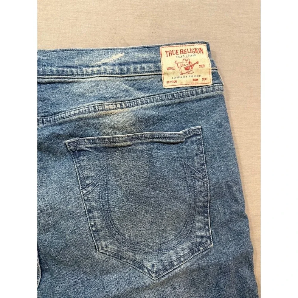 True Religion Rocco Moto Shorts Mens‎ 40 Whiskered Frayed Hem 40X12.
